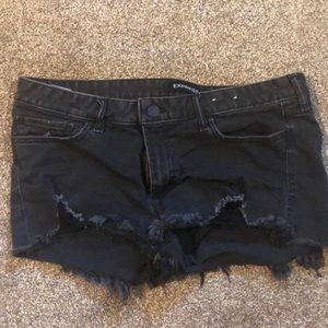 Express denim shorts